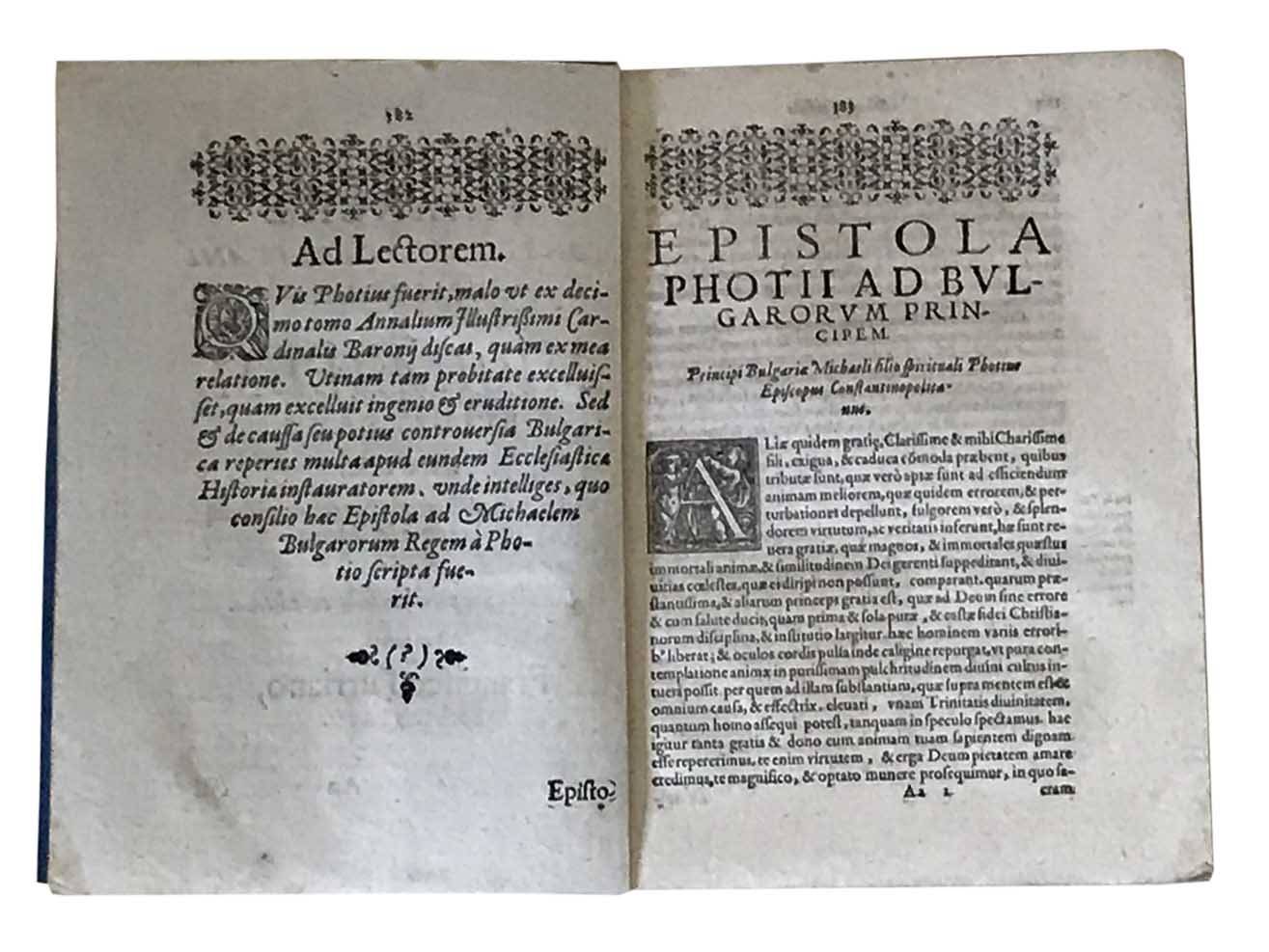 Photii patriarchae constantinopolitani epistola ad Michaelem Bulgarorum regem 1650. 
