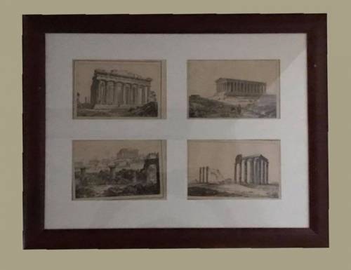 A LOT OF FOUR ENGRAVINGS OF ANCIENT GREECE