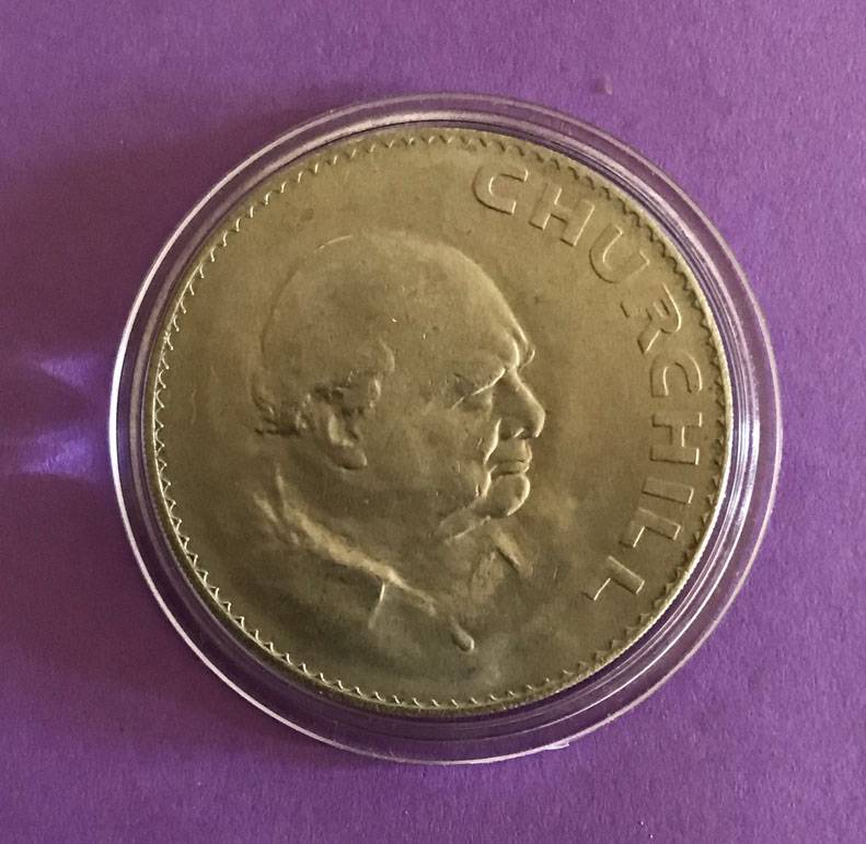 Winston Churchill Coin Crown  Medal Silver London