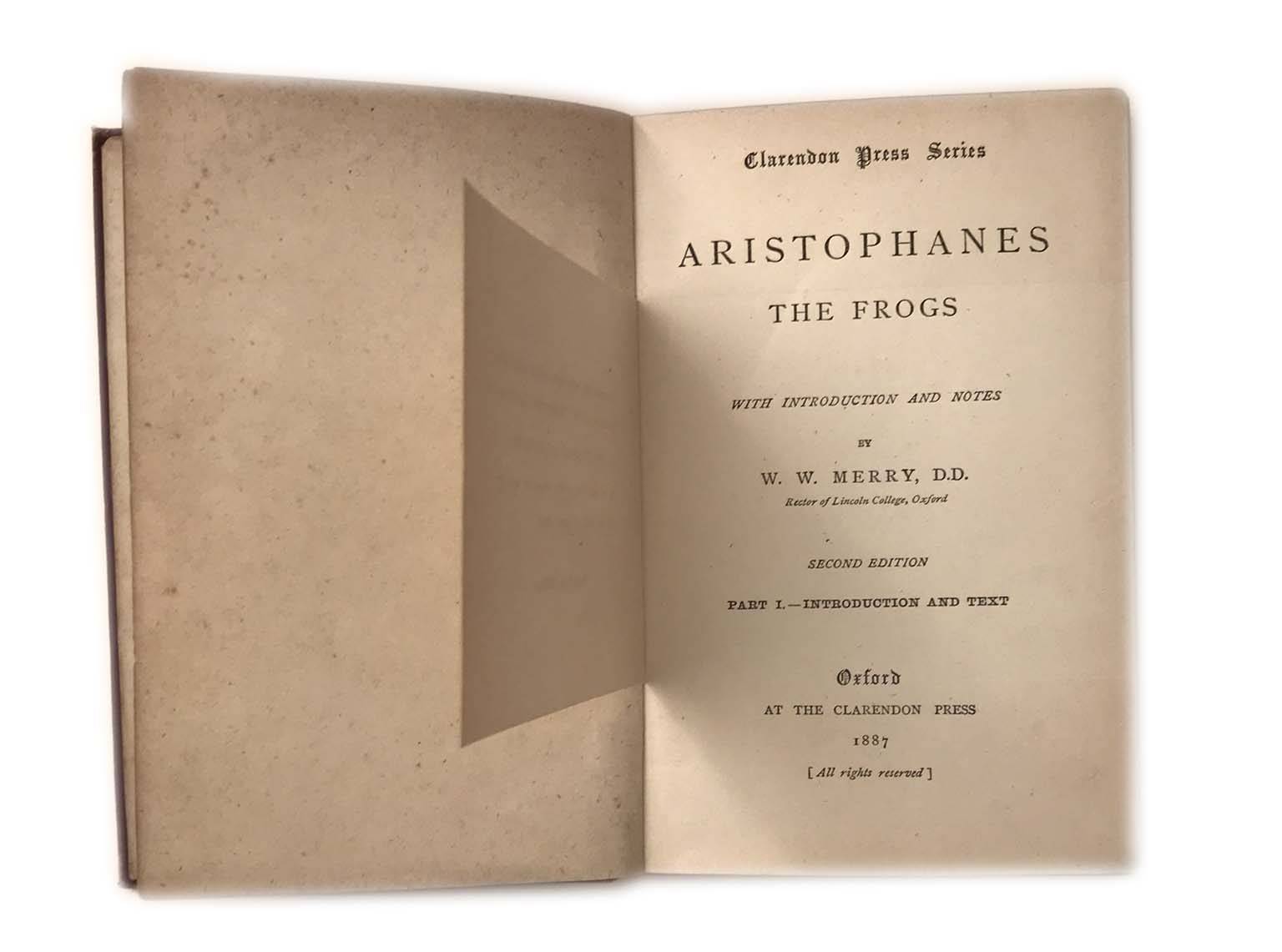ARISTOPHANES THE FROGS